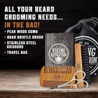 Beard Comb   Beard Brush Set For Men  Natural Boar Bristle Brush  Pear Wood Comb