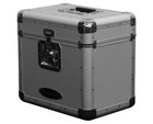 Odyssey Klp2sil Krom Stackable Record Case For 70 12  Vinyl Records   Lps Silver