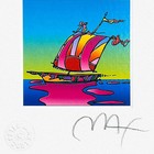Peter Max  cosmic Sailboat  Framed Limited Edition  Hand Signed