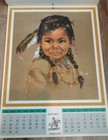 1967 Dorothy Oxborough Calendar Canadian Indian Children Kids 7 Images Euc