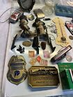 Junk Drawer Lot Vintage Military Pin Coins Pinkerton Badge Notre Dame Car  Knife