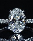 5ct Oval Cut Real Moissanite Engagement Ring 14k White Gold Plated   Gift