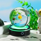 Ywhl 3d Solar System Model Crystal Ball 80mm With Light Base  Planet Lamp Model