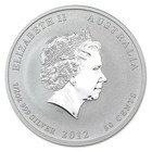 2012 1 2 Oz Silver Australia Lunar Year Of The Dragon  W  Perth Mint Capsule