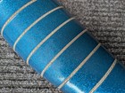 Schwinn Fastback   Stingray Seat  Sky Blue  Glitter W chrome Mylar