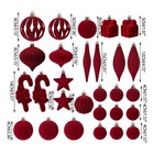 Velvet Christmas Ornaments Balls Shatterproof Home Decoration Bulbs
