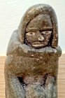 Vintage Inuit Hand Carved Soapstone   mother child   5    Sculpture Signed - Ds31