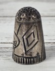 Taxco Victoria Ana Nunez Brilanti 925 Silver Thimble W  Sombrero   Diamond 