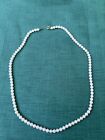 Vintage Estate 14k Saltwater Cultured Akoya Pearl Necklace 18     4-4 5mm
