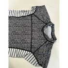 Patagonia Womens Rash Guard Swim Top Medium Black White Geometric Striped