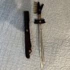 Antique Filipino Moro Kampilan Sword W  Scabbard And Philippines Coin Insignias