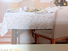 New  Cynthia Rowley Christmas Snowflake Gold Tablecloth 60x84 Silver Sparkle