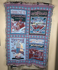 Goodwin Weavers Baseball Woven Afghan Tapestry Lap Throw Blanket Vintage Sports