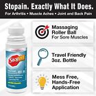Stopain Pain Relief Roll On Gel 3oz  2 Pack  Usa Made  Max Strength Fast Acting