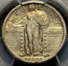 1917-s Type 2 Standing Liberty Quarter     Pcgs Xf45     Better Date      