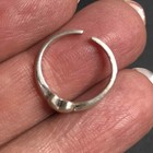 7648 Vintage Sterling Silver 925 Hearts Toe Ring  Adjustable Size