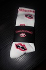 Chrome Hearts Crew Socks Size L White Red black Lips Logo Graphic Print