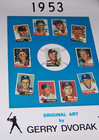 Jsa Coa Gerry Dvorak 1953 Topps Artist Signed Print New Condition Died 1999