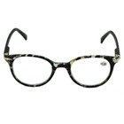 Reading Eyeglasses Clear Lens Oval Reader Unisex Rhinestone Power Strength 250