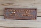 Vintage Segregation Sign Cast Iron Drinking Fountain White Colored Sign 