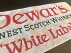 A Dewar   s White Label Scotch Whisky Bar Towel Rare Collectible Advertising