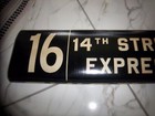 Vintage Large Ny Nyc Subway Roll Sign 14 Street Manhattan Express Meatpacking