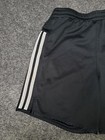 Adidas Shorts Youth Xl 16 Black Mesh 3 Stripe Athletic Basketball Training
