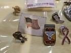 Vintage And New  Collectable Push Back Lapel Pins Large Lot Of 31 Plus Some Free