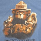 Vintage 90s Blue Smokey The Bear Missouri Animal Nature Habitat T-shirt Size L