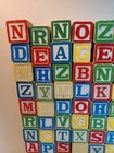 Vtg Children   s Abc Wooden Block Building Set Of  69 Blocks Includes Numbers