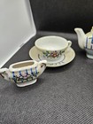 Vintage Porcelain Miniature Tea Set Made In Japan Floral Child Dollhouse D  cor