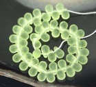 50 Czech Frosted Sea Glass Teardrop Beads - Matte - Jonquil 6x4mm