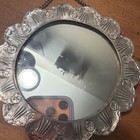 Turkish Wedding Mirror 900  Silver 4 75    8 3 Troy Oz Antique Vintage