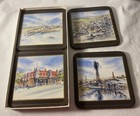 Pimpernel Set Of 6 Cork Lined Drink Coasters England Unocal 76 Historic Oil