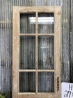 Antique French Single Door  27 5x85  6 Glass Panes  European Design H69