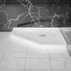36 x36  Corner Shower Pan Base Neo-angle Center Drain  No Drainage Set