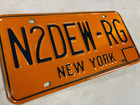 1972 New York Hamm Radio Operator License Plate In2dew Rg Mountain Dew Very Nice