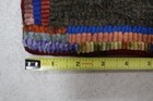Vtg Hand Hooked Wool Rug Rainbow Fan Pinwheel Folk Art 13x17 Signed Gva Ayres A2
