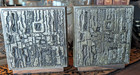 Vintage Pair Of Matina Mid Century Paul Evans Style  Brutalist Bookends  d7 