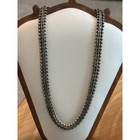 Vintage Navajo Sterling Silver Necklace 16    Handmade Beaded Wirework Signed Ra