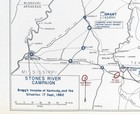 Civil War Map 57 Stones River Campaign Murfreesboro Braggs Kentucky Invasion