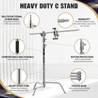 C Stand Light Stand Stainless Metal Photography Kit - Heavy Duty 6 8ft 210cm Ver