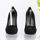 Stuart Weitzman Pump Womens Size 9 5 M Black Suede Beaded High Heel Dress Shoe
