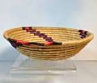 African Hand Woven Coil Basket   9 25 In  Diameter   3 In  Tall