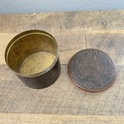 Antique English Morny Bath Dusting Powder Brass Box Container Tin Can Empty