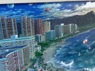 Alexander Chen Painting Signed Numbered Hawaiian Sunset Beach 43   x20    Framed