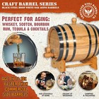 2 Liter Oak Aging Barrel With Wood Stand Bung   Spigot - Mini Whiskey Barrels F