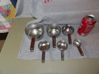 Vintage Foley Stainless Measuring Cups -script Letters- 6pc Set Including 2cup 