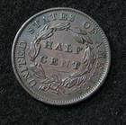 1833 - Classic Head Half Cent -  1 2 Cent   -  Xf   Au