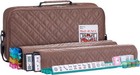 American Mahjong Set    coffee - Quilted Pu Leather Carrying Bag  Mah Jongg Set